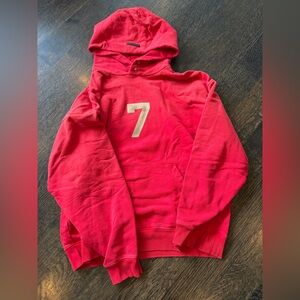 Essentials Red Sherpa Fleece Pullover